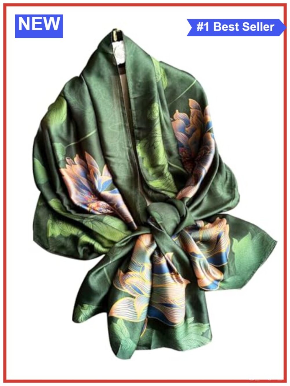 Womens Lightweight Floral Print Shawl Wrap Scarf Silky Evening Cape